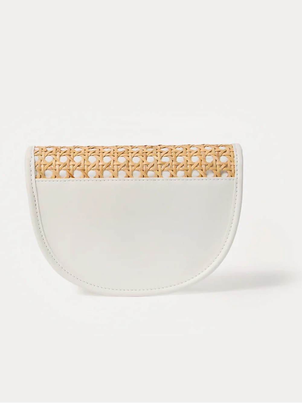 Lilly Pulitzer White & Tan Camille Cane Belt & Crossbody Bag - Picture 5 of 11